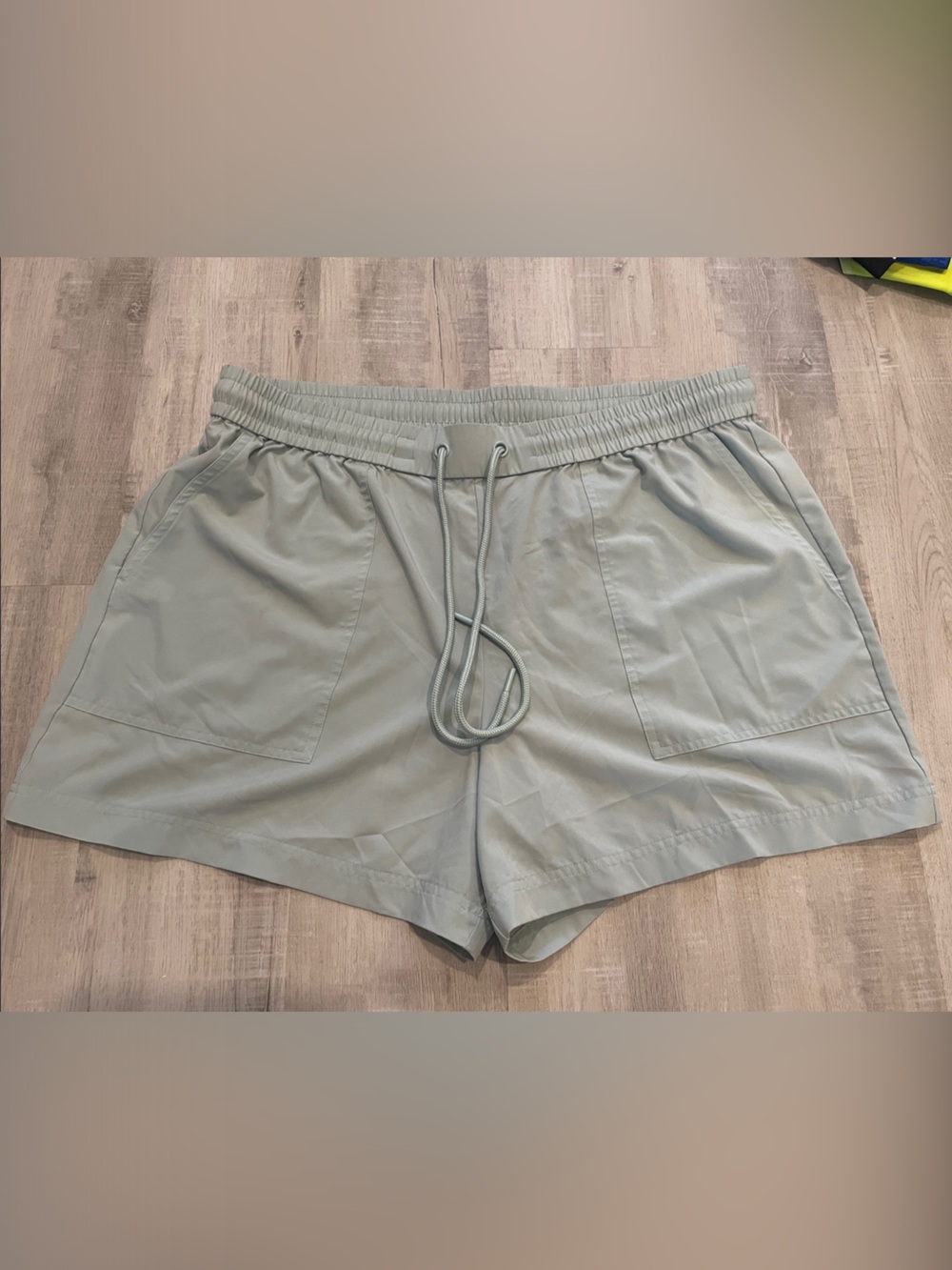 Lou & Grey Sage Green Drawstring Utility Shorts